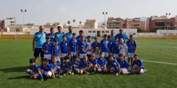Jugadores de las categorías inferiores de la UD Melilla en la presente temporada liguera.