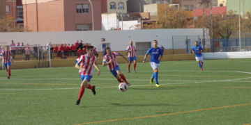 Imagen de uno de los partidos del River Melilla en la presente temporada liguera.