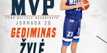 El lituano Zyle, mejor jugador del último de los partidos de la escuadra melillense.