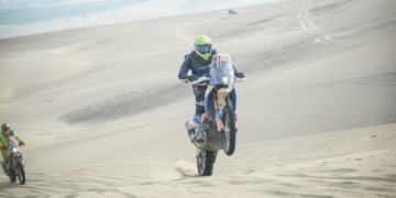 El piloto melillense, en la última de las etapas de esta competición de alto nivel internacional.