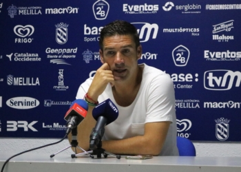 Luis Miguel Carrión, entrenador de la escuadra de nuestra ciudad, en rueda de prensa.