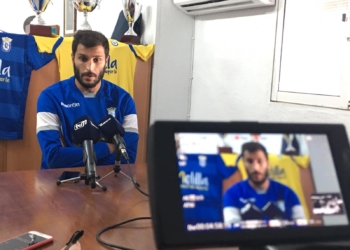 El jugador melillense, en rueda de prensa.