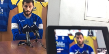 El jugador melillense, en rueda de prensa.