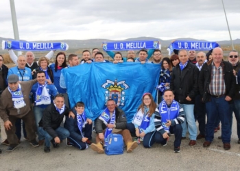 Grupo de aficionados en uno de sus últimos desplazamientos.