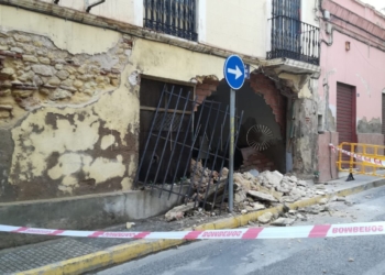 Una imagen del accidente a la altura de calle Barceló con la calle Capitán Viñals.