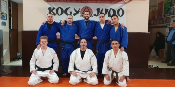 Componentes de la expedición de la Escuela Kogyjudo que viajarán hasta Madrid.