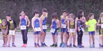 Salida de una de las competiciones de menores en la pasada temporada duatlética.