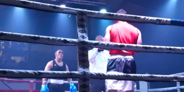 Ali Bonilla, en su última pelea en Málaga.
