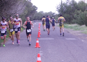Imagen de una de las pruebas duatléticas que se celebraron en los Pinares de Rostrogordo.