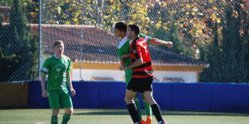 Imagen de uno de los partidos a domicilio de la escuadra melillense.