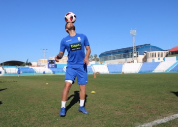 La plantilla melillense se ejercitó en la mañana de ayer.