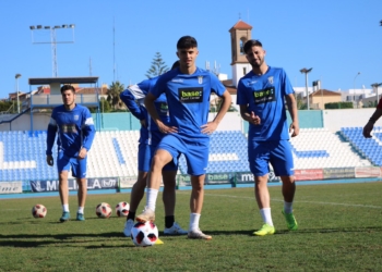 La plantilla azulina se entrenó en la matinal de ayer.