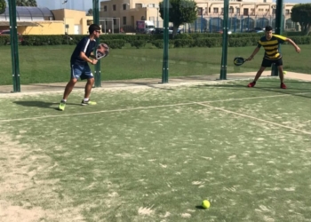 Dos de los jugadores que intervinieron en esta competición local.