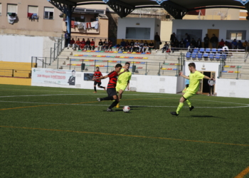 Imagen del partido entre los melillenses y el Séneca de esta semana.