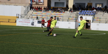 Imagen del partido entre los melillenses y el Séneca de esta semana.