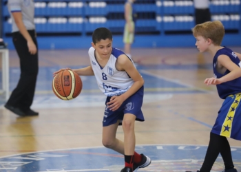 Imagen de un partido del infantil masculino.