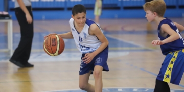 Imagen de un partido del infantil masculino.