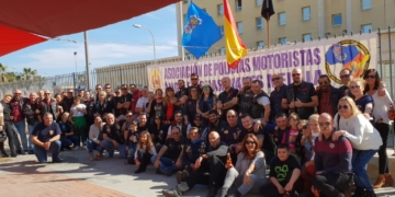 El día de la entrega de placas de los nuevos Ángeles Guardianes en su sede del Cargadero del Minera. Merche Melilla.