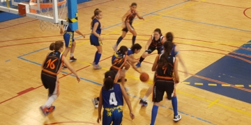 Imagen de uno de los partidos de los equipos de La Salle.