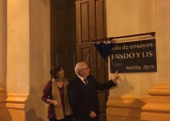 La consejera Fadela Mohatar y el presidente de la Ciudad Juan José Imbroda.
