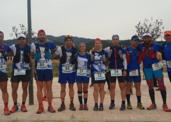 Integrantes de la expedición de la Federación Melillense, en tierras murcianas.