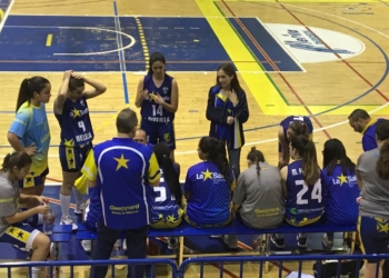 Jugadoras de la escuadra de nuestra ciudad, en su último partido.