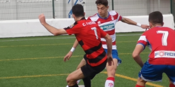 El cuadro melillense, en uno de sus últimos partidos de la presente temporada.