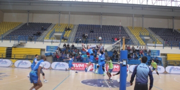 Imagen del partido disputado en la jornada de ayer.