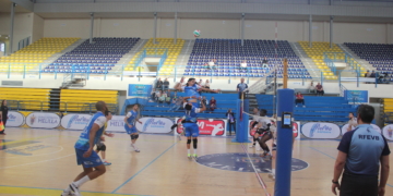Imagen del último partido jugado por la escuadra de nuestra ciudad en la Superliga Masculina.