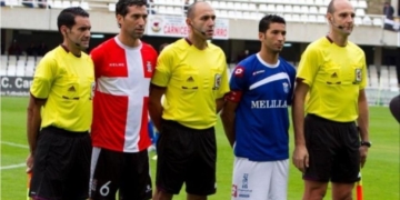 Trío arbitral que estará presente en el estadio municipal Álvarez Claro.