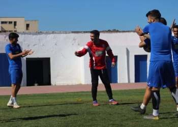 El primer entrenador de la escuadra de nuestra ciudad, en la sesión de entrenamientos del día de ayer.