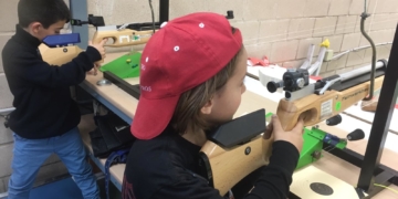 Los tiradores de la categoría prebenjamín van asimilando conceptos y mejorando en sus respectivas modalidades.