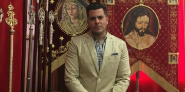 Roberto Vargas, en la casa de la Hermandad de la Cofradía Franciscana de Ntro. P. Jesús de la Flagelación.