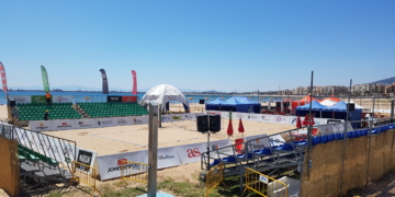Imagen de la pista de juego que se montará en nuestra ciudad para la competición.