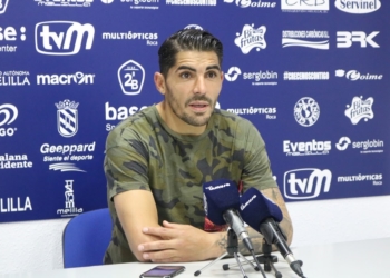 Ruano fue el jugador azulino que pasaba ayer por la sala de prensa para hablar sobre el próximo encuentro frente al Recreativo de Huelva.