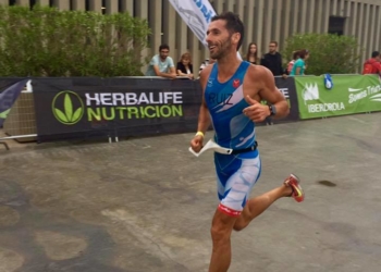 El atleta melillense, en una de sus competiciones nacionales.