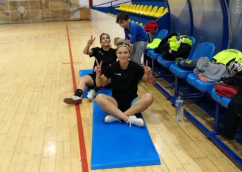 Las jugadoras del Torreblanca, en una de las sesiones de entrenamientos de esta semana.