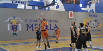 Imagen del último partido disputado en el pabellón Guillermo García Pezzi.