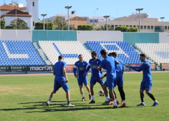 Imagen de la sesión de entrenamientos desarrollada en la jornada de ayer.