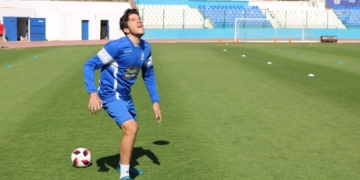 La plantilla melillense se ejercitó en la mañana de ayer.