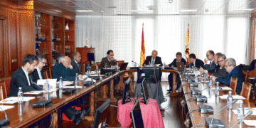 Imagen de la reunión de la sede de la RFEF.