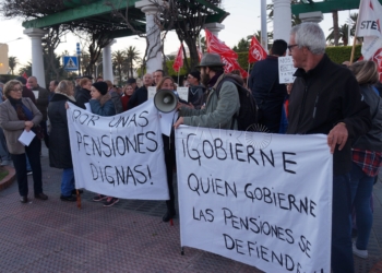 Una concentración de pensionistas.