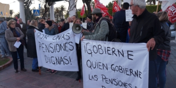 Una concentración de pensionistas.