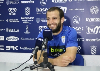 Óscar García, durante su comparecencia ante los medios de comunicación.