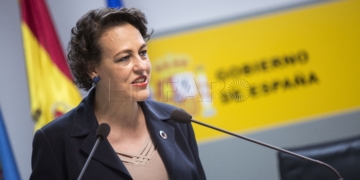 La ministra Magdalena Valerio durante su visita este pasado martes a Melilla.
