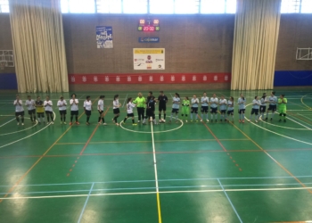 Las jugadoras melillenses, en uno de sus partidos a domicilio.