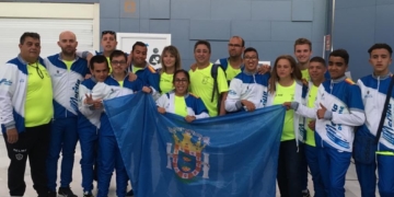 Componentes de la expedición del cuadro melillense que se desplazó en la jornada de ayer.