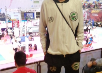 El deportista melillense, en plena competición nacional.