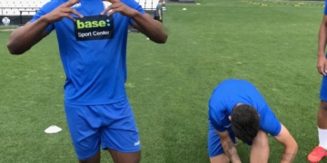 La plantilla melillense se ejercitó en la mañana de ayer, en Castellón..