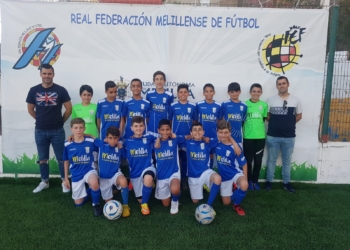 Componentes de la escuadra de la UD Melilla, en edad alevín, que se desplazarán este fin de semana.